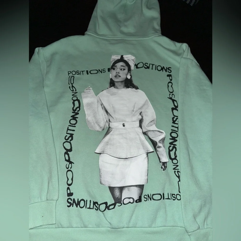Light green official Ariana grande positions sweatshirt and joggers set - Picture 3 of 4